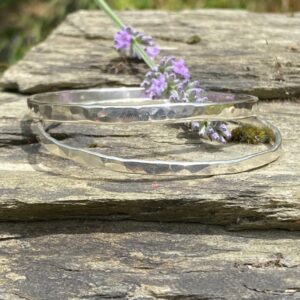 Sterling Silver Hammered Bangle