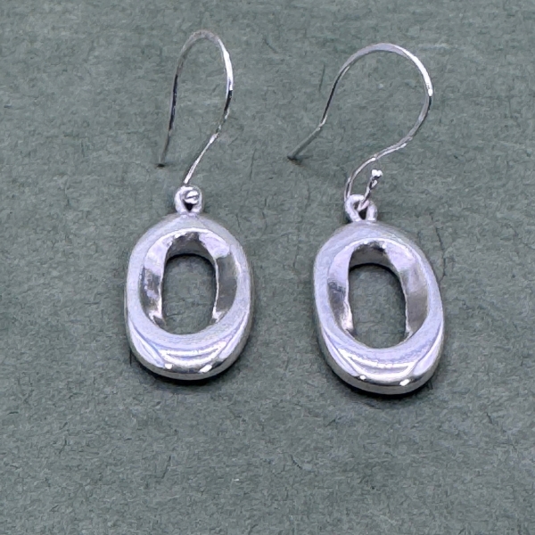 Space Between Sterling Silver Earrings - Image 2